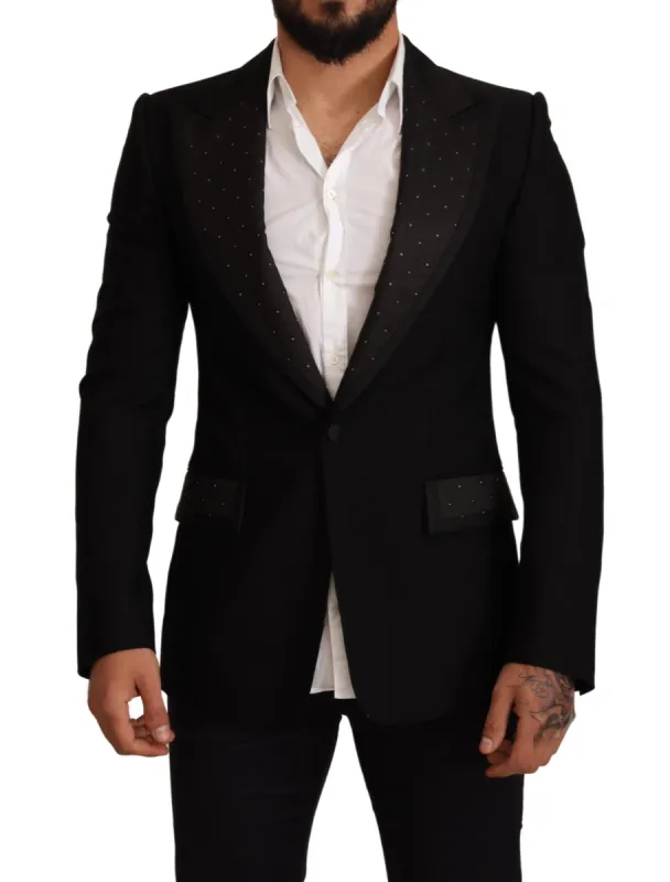 Elegant Slim Fit Black Blazer Jacket sold by Louxly