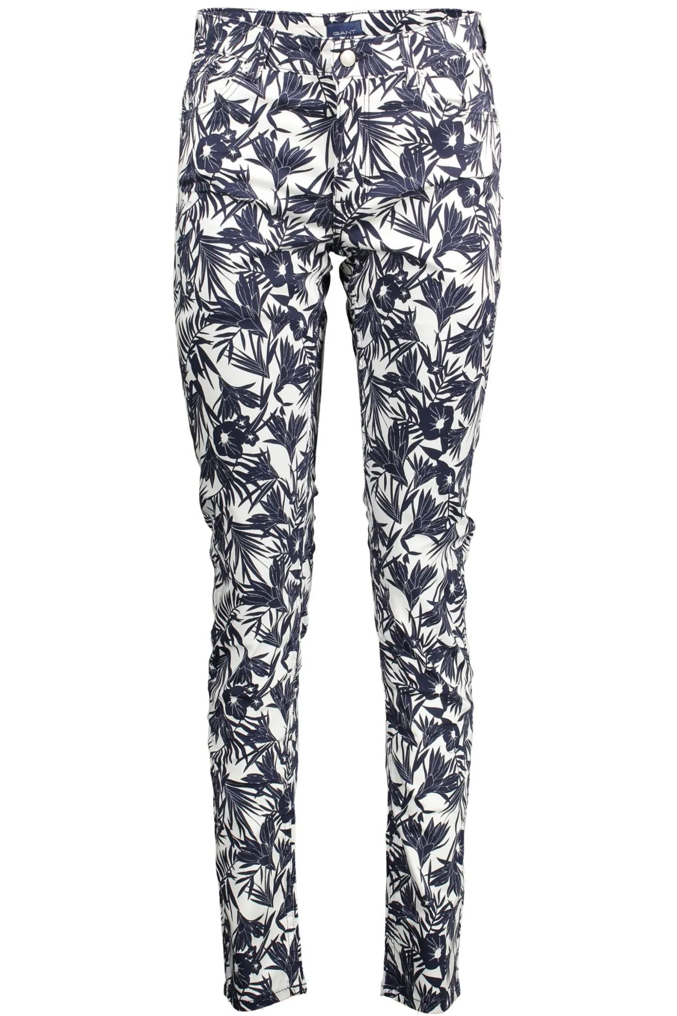 Blue Cotton Women Slim Trouser sold by Louxly