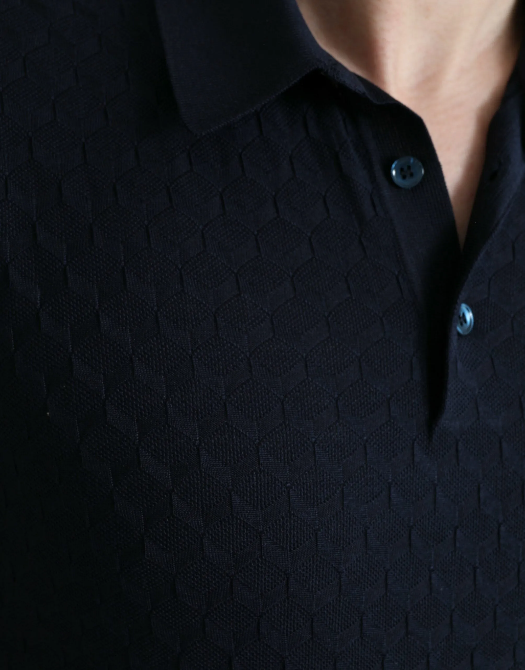 Dark Blue Collared Short Sleeve Polo T-shirt sold by Louxly product image thumbnail 4