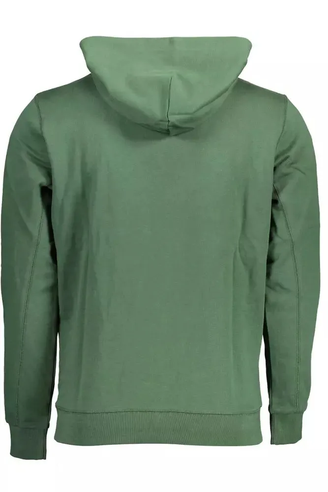 Green Cotton Hoodie with Contrasting Logo sold by Louxly product image thumbnail 2