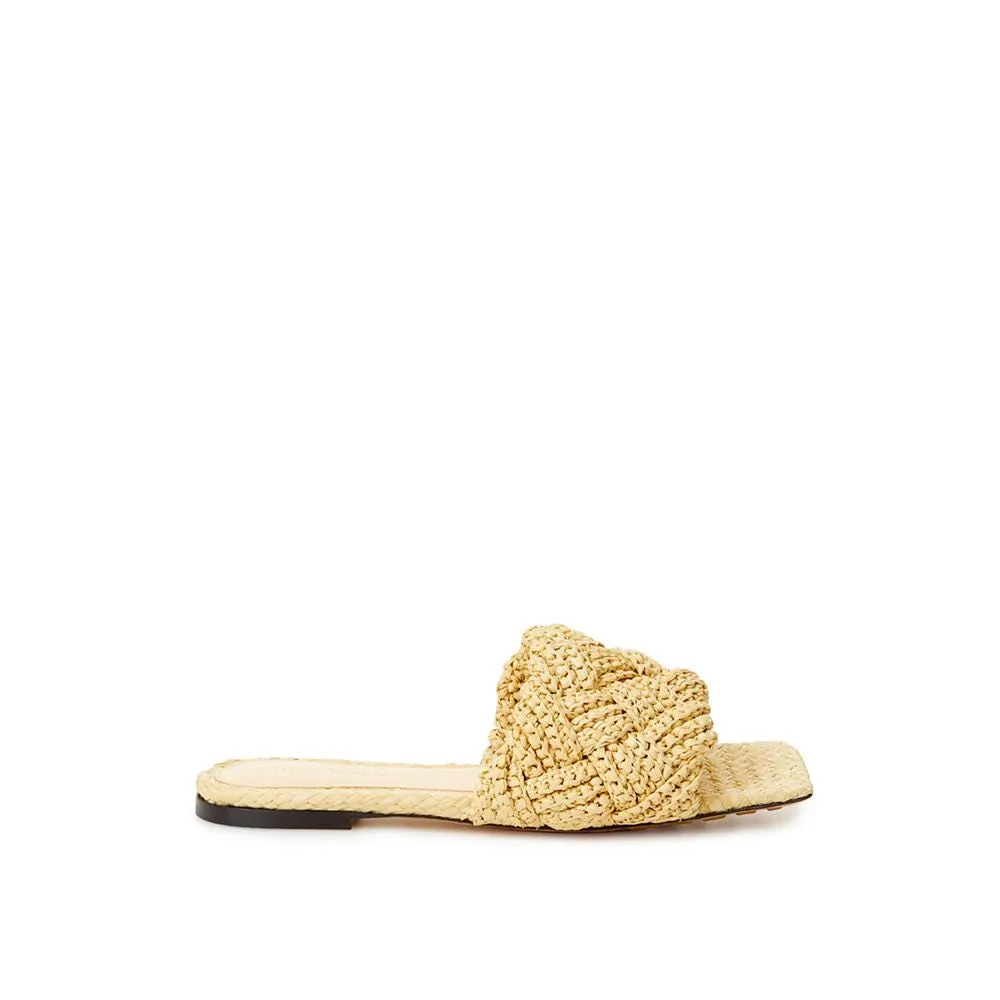 Beige Raffia Elegance Sandals sold by Louxly