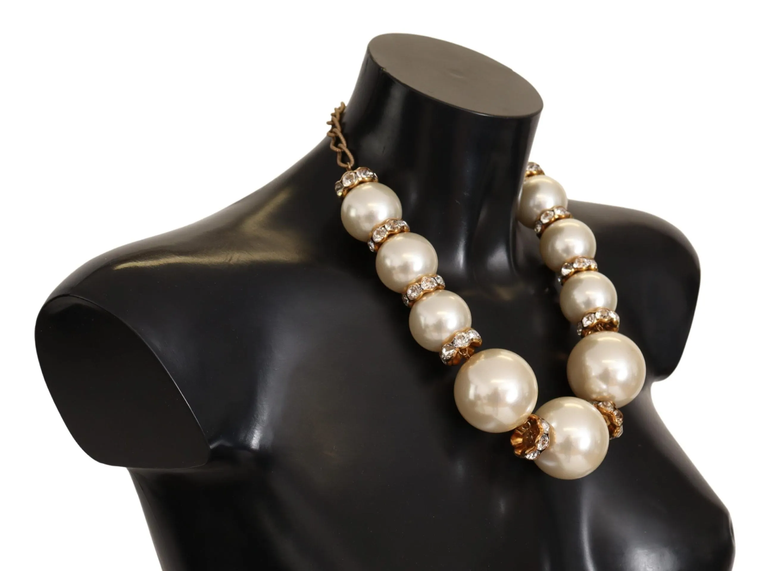 Elegant Faux Pearl Charm Necklace with Crystal Accents sold by Louxly product image thumbnail 2