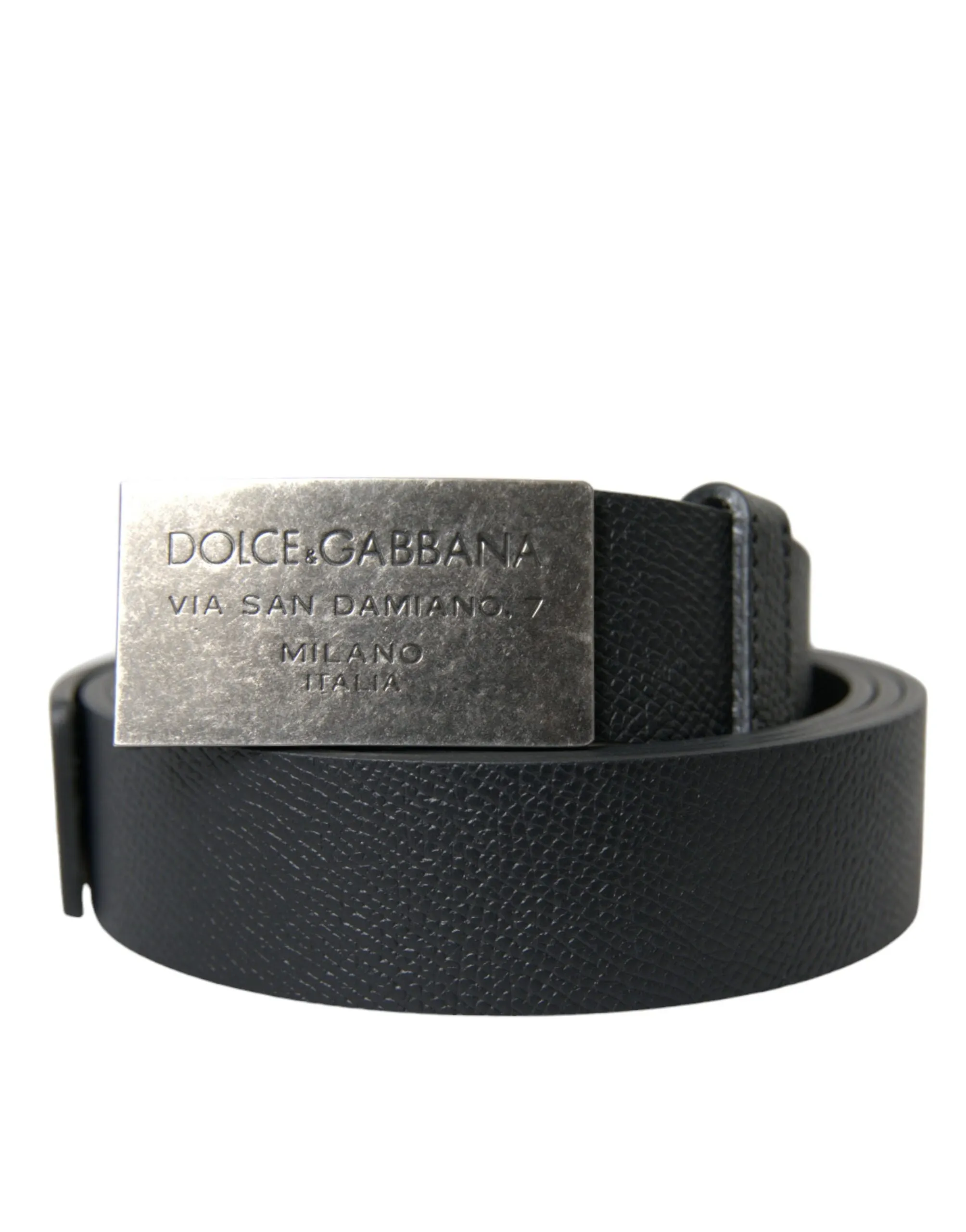 Elegant Black Leather Belt with Metal Buckle sold by Louxly