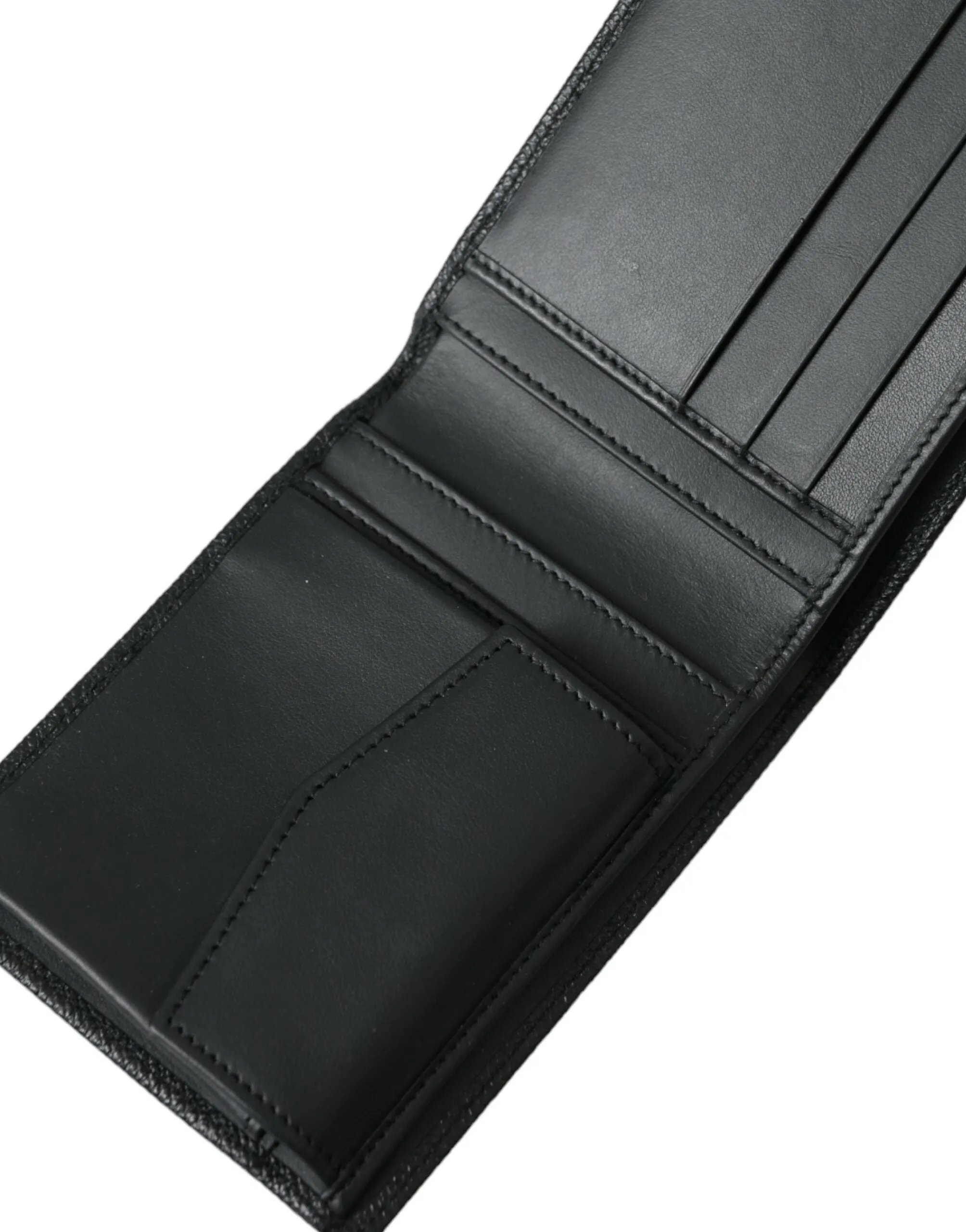 Sleek Black Calf Leather Bifold Wallet sold by Louxly product image thumbnail 5