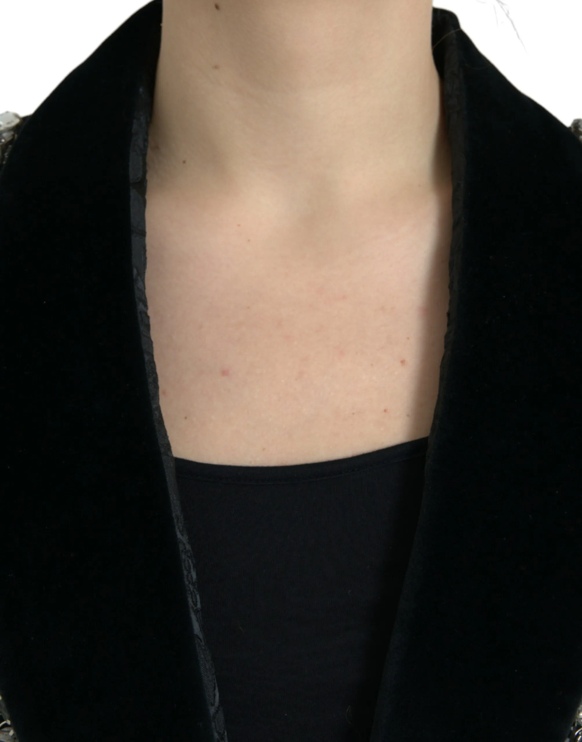 Elegant Embellished Black Overcoat Jacket sold by Louxly product image thumbnail 4