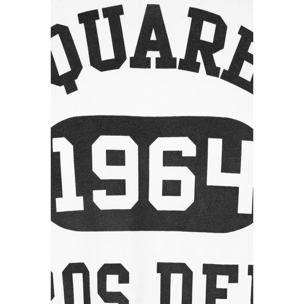 Elegant White Cotton Tee with Contrast Print sold by Louxly product image thumbnail 3