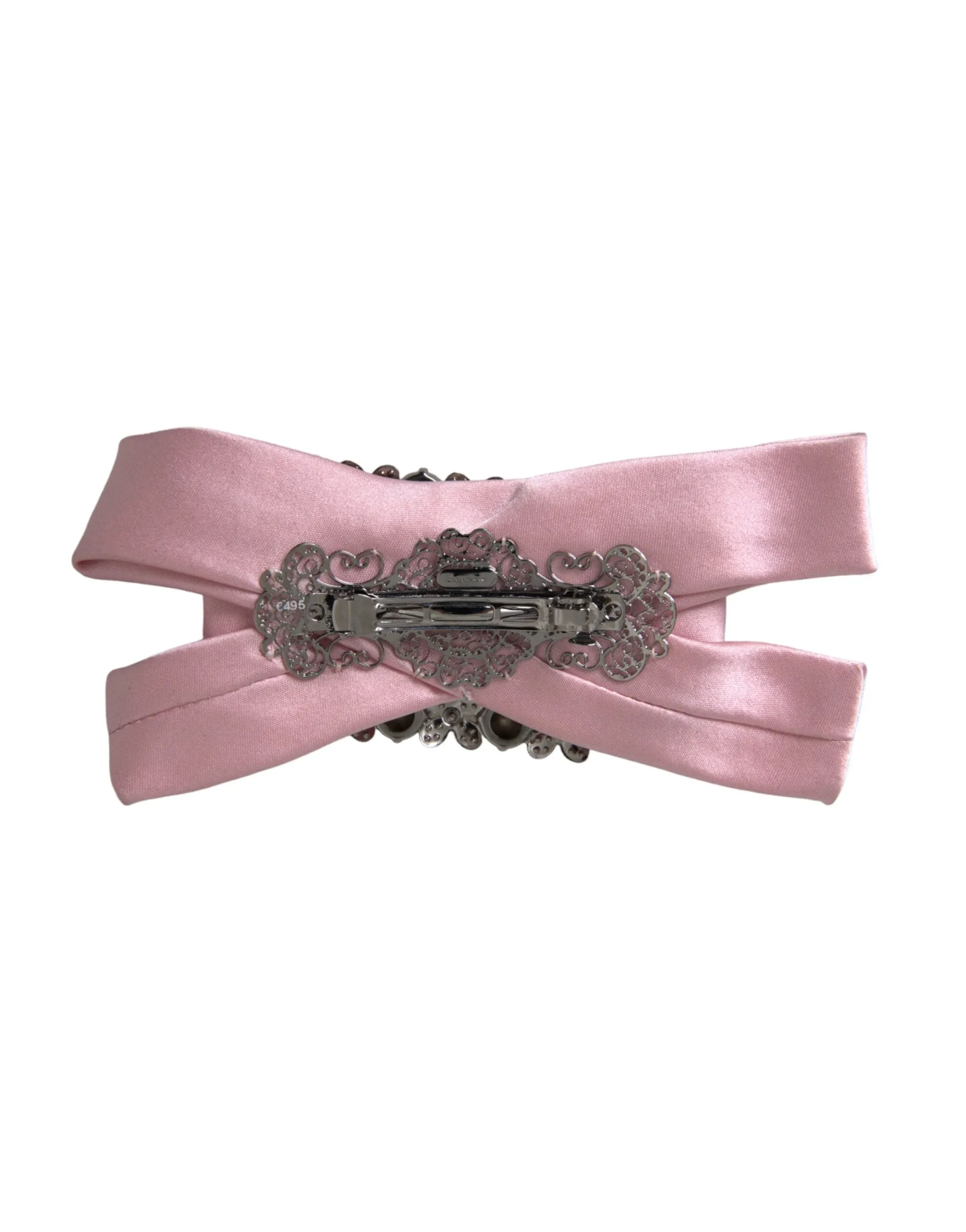 Pink Satin Crystal Jewelry Brooch Hair Pin sold by Louxly product image thumbnail 3