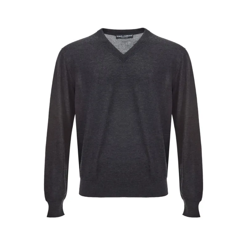 Elegant Gray Cashmere Sweater for Men sold by Louxly