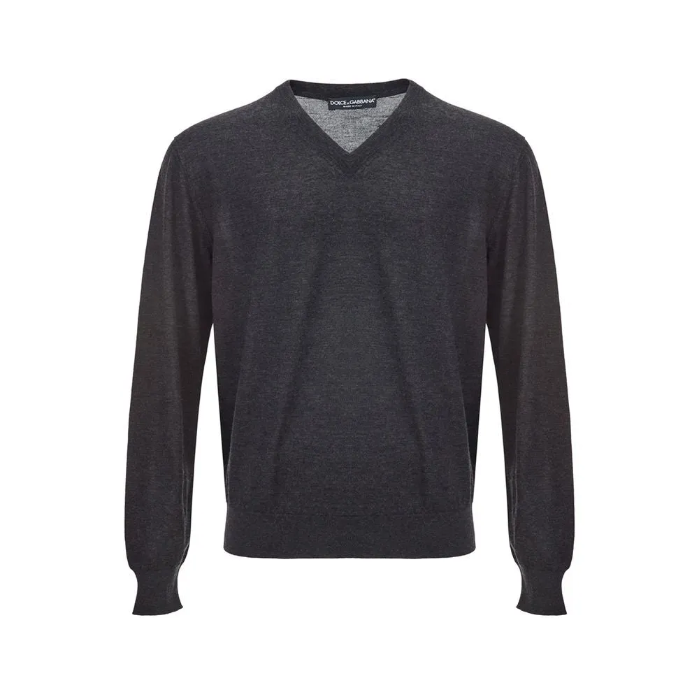 Elegant Gray Cashmere Sweater for Men sold by Louxly