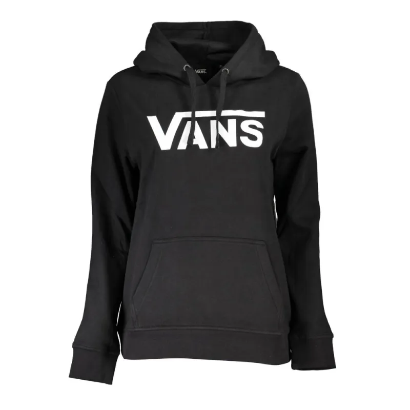 Sleek Black Hooded Fleece Sweatshirt with Logo sold by Louxly