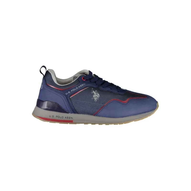 Sleek Blue Sneakers with Contrast Details sold by Louxly