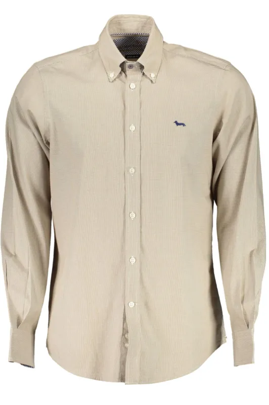 Elegant Beige Organic Cotton Shirt sold by Louxly