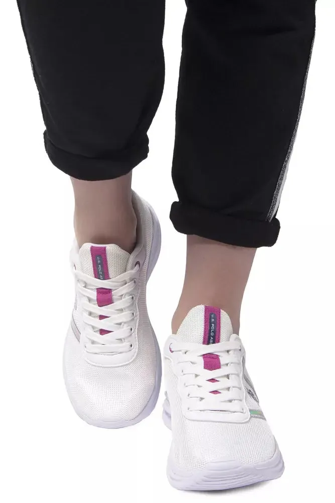 Elegant White Lace-Up Sneakers sold by Louxly product image thumbnail 3