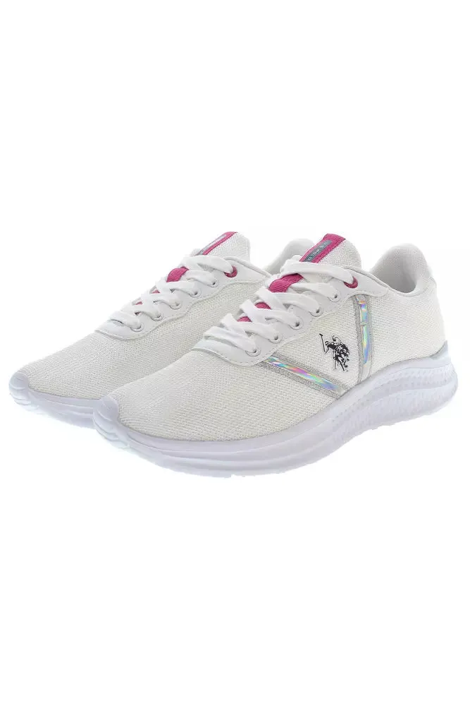 Elegant White Lace-Up Sneakers sold by Louxly product image thumbnail 2