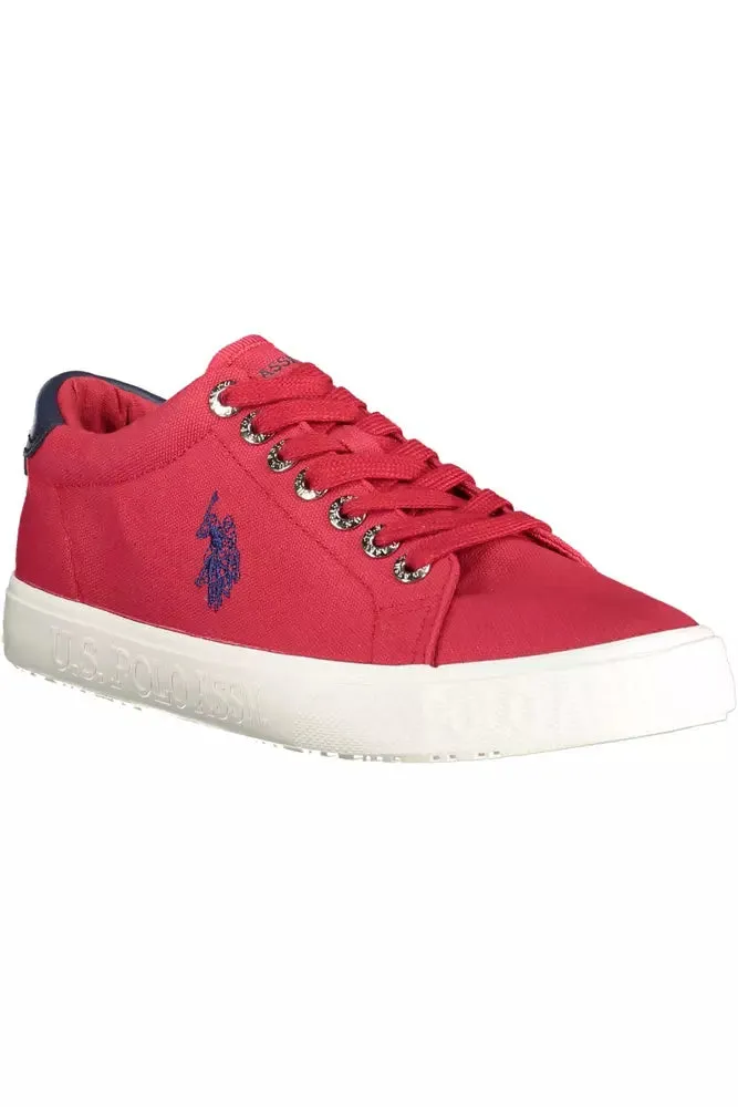 Chic Pink Lace-Up Sneakers with Contrasting Details sold by Louxly product image thumbnail 2