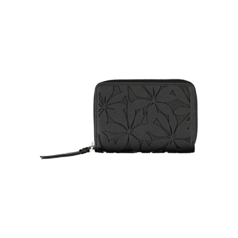 Chic Black Wallet with Elegant Detailing sold by Louxly