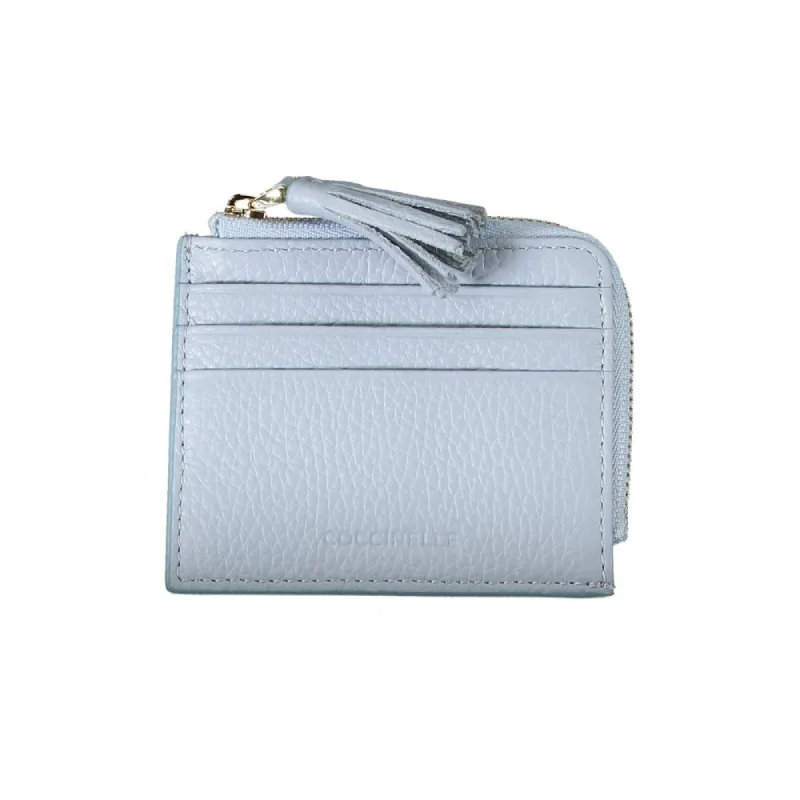 Light Blue Leather Wallet sold by Louxly