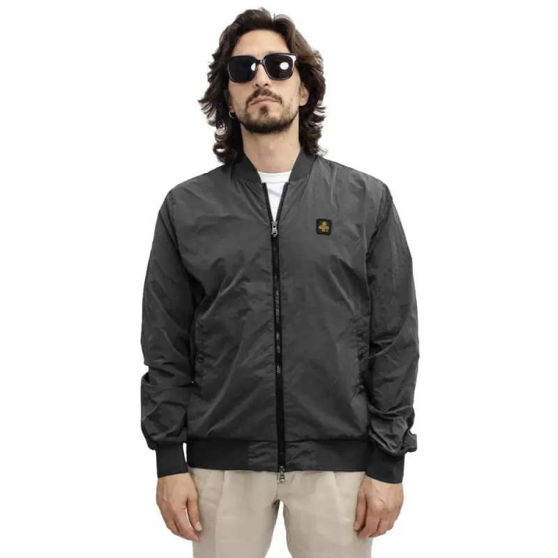 Chic Garment-Dyed Bomber Jacket sold by Louxly