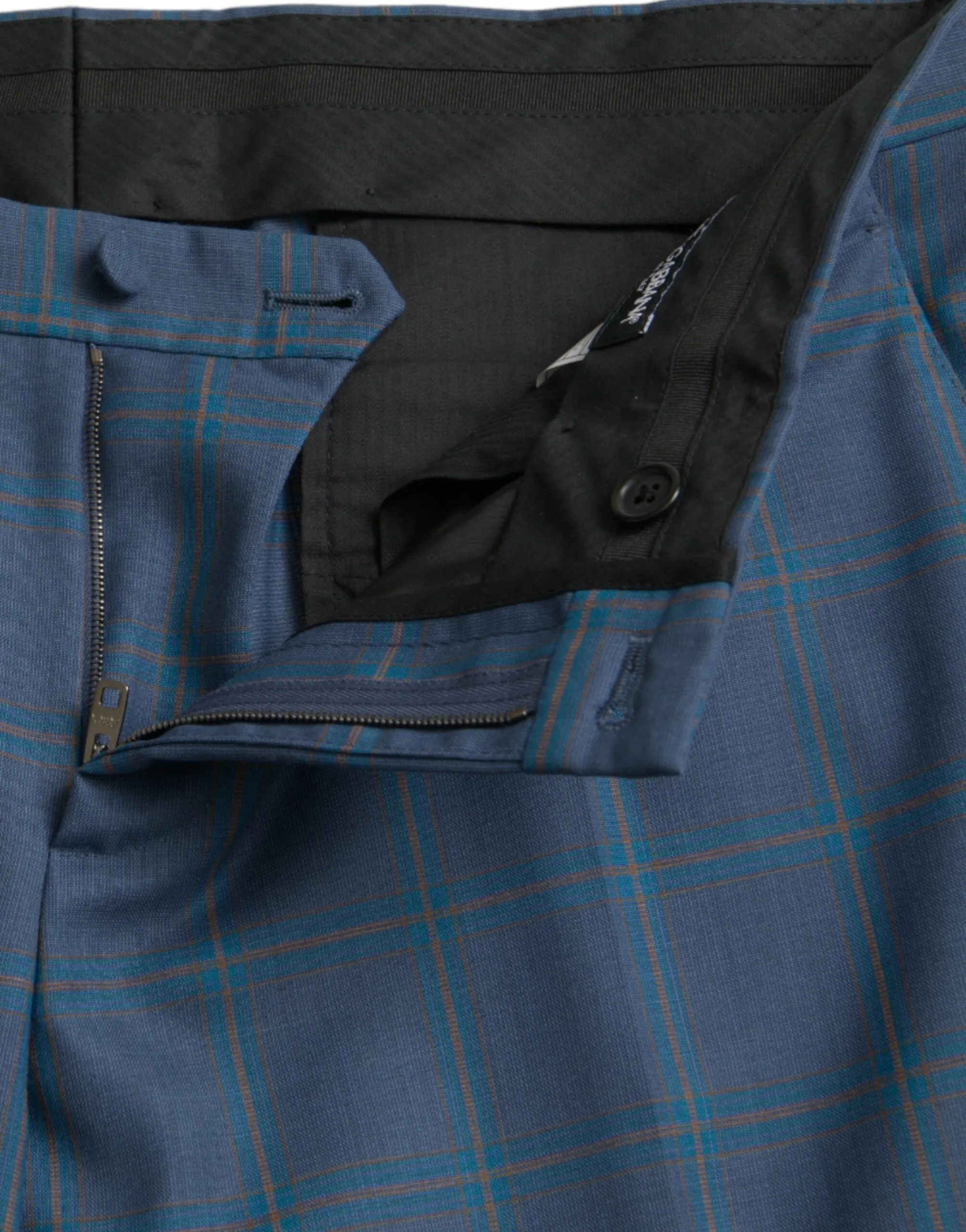 Blue Checkered Wool Men Dress Pants sold by Louxly product image thumbnail 5