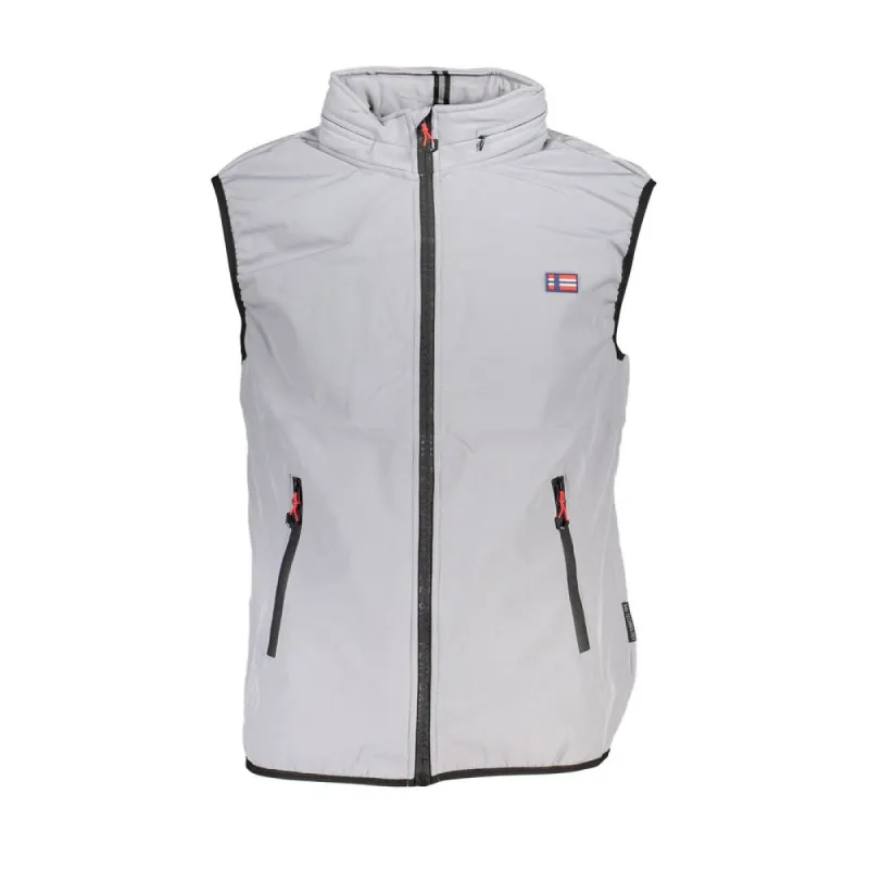 Gray Polyester Jacket sold by Louxly