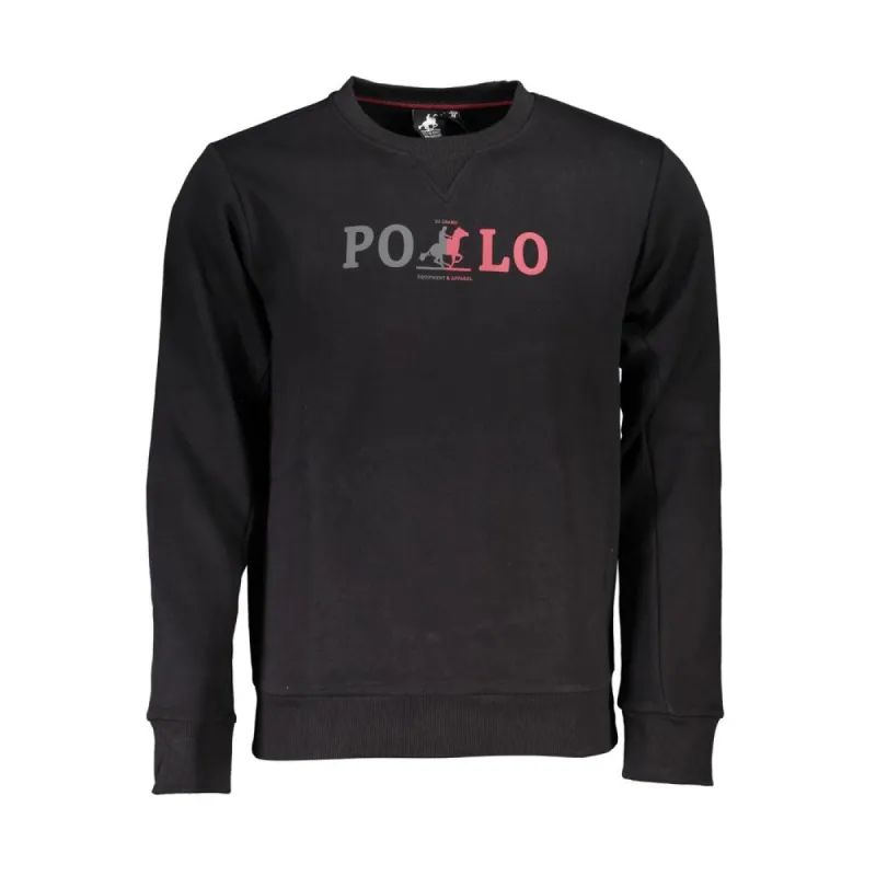 Chic Crew Neck Fleece Sweatshirt in Black sold by Louxly