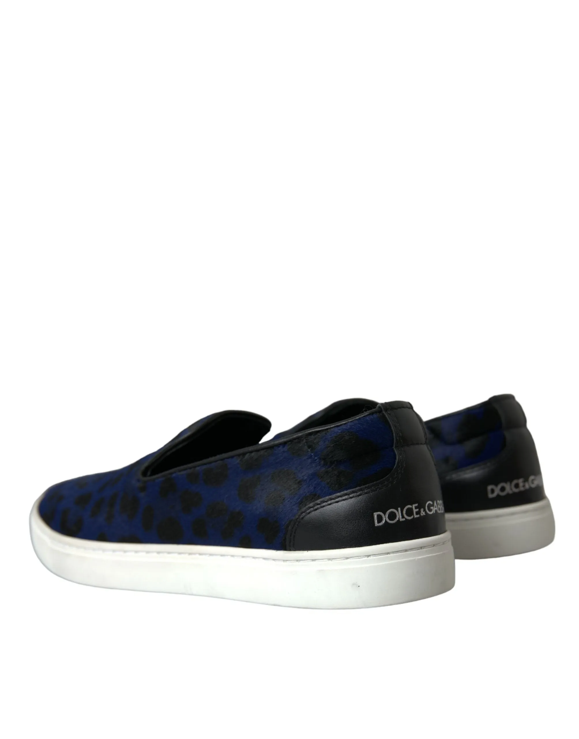 Blue Calfskin Hair Leopard Sneakers Shoes sold by Louxly product image thumbnail 4