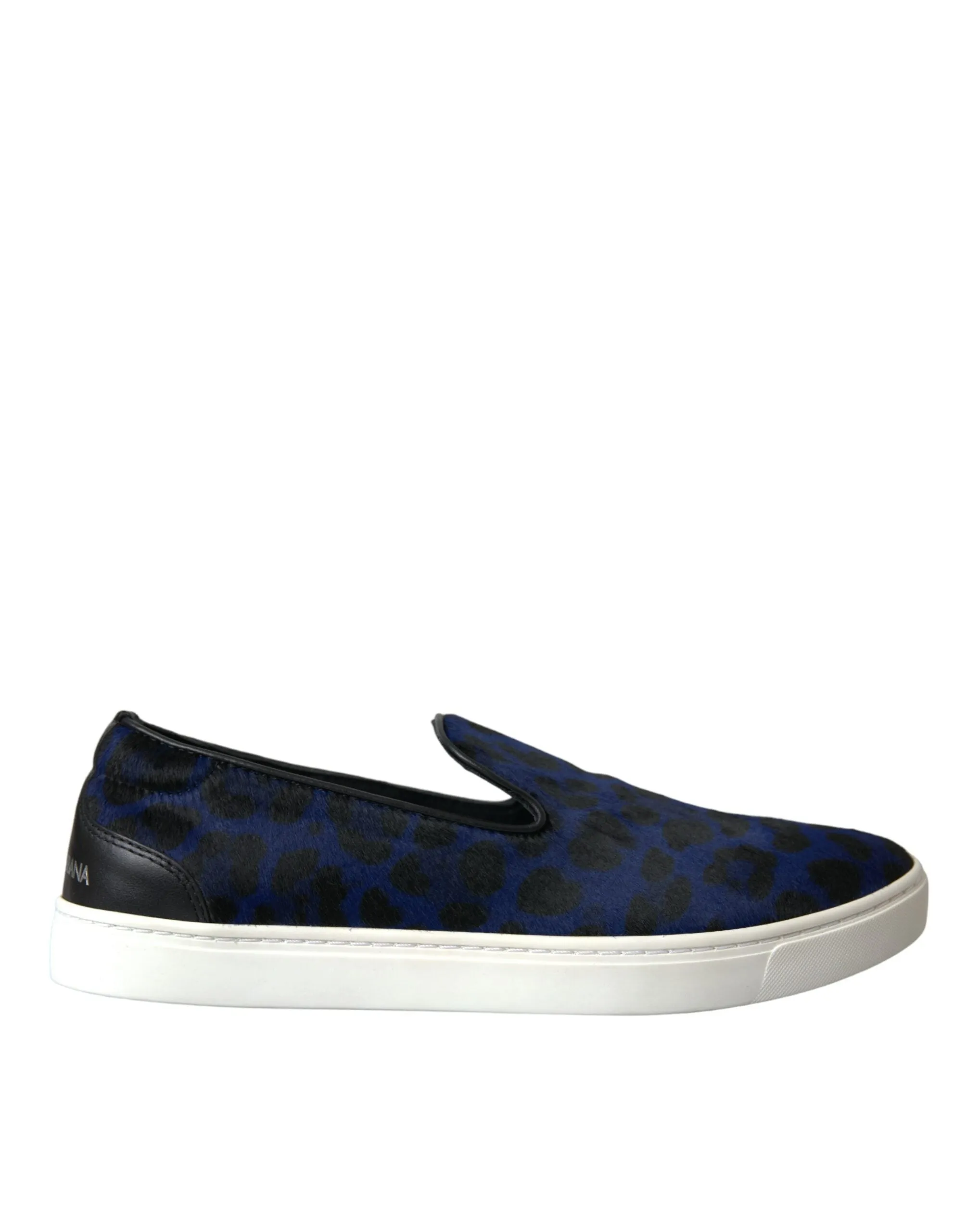 Blue Calfskin Hair Leopard Sneakers Shoes sold by Louxly