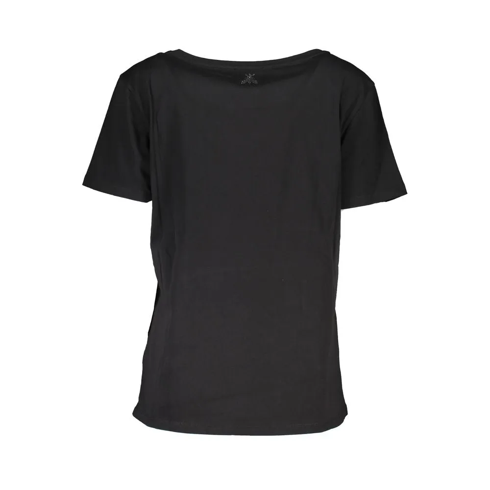 Chic Short Sleeve Wide Neck Tee with Contrast Details sold by Louxly product image thumbnail 2