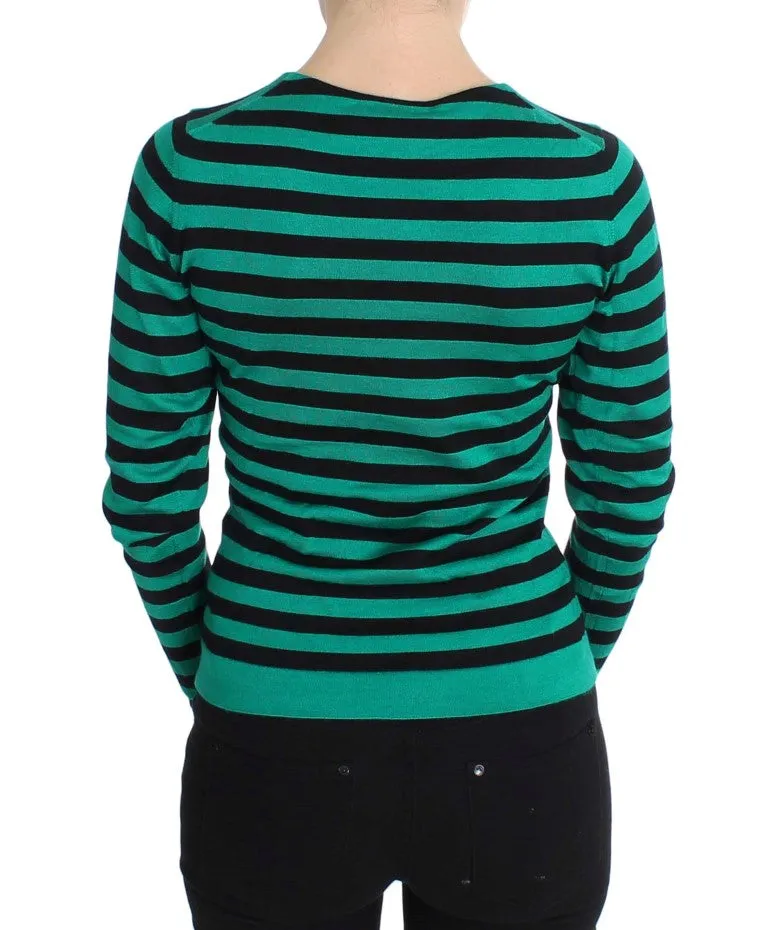 Elegant Striped Cashmere Silk Sweater sold by Louxly product image thumbnail 3