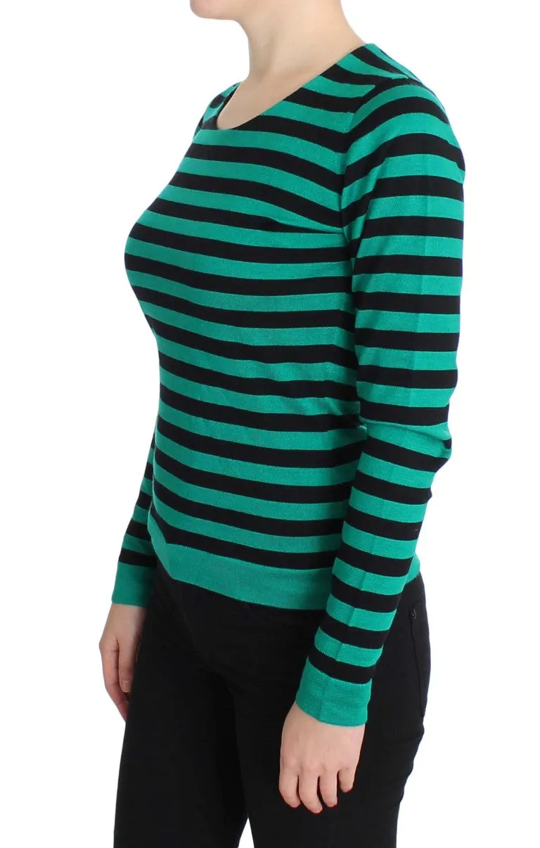 Elegant Striped Cashmere Silk Sweater sold by Louxly product image thumbnail 2