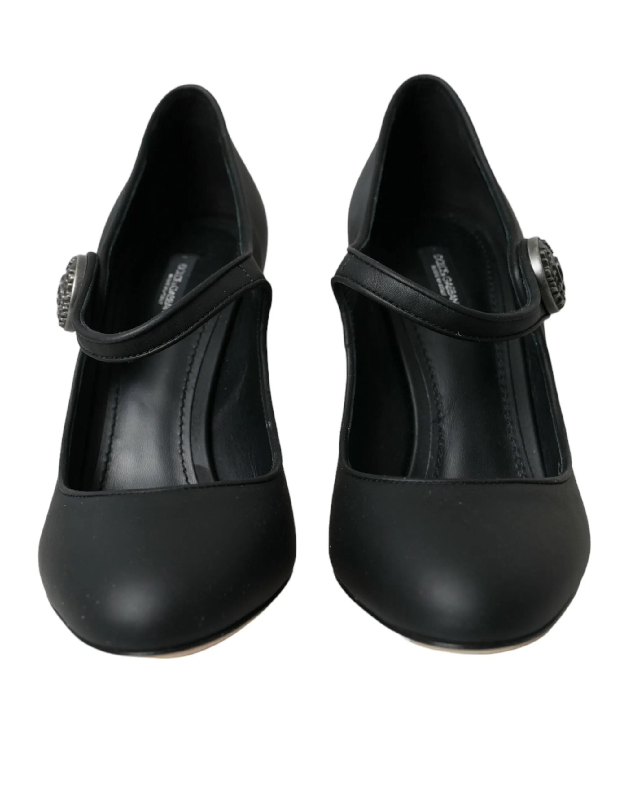 Black Leather Mary Jane Pumps Heels Shoes sold by Louxly product image thumbnail 2