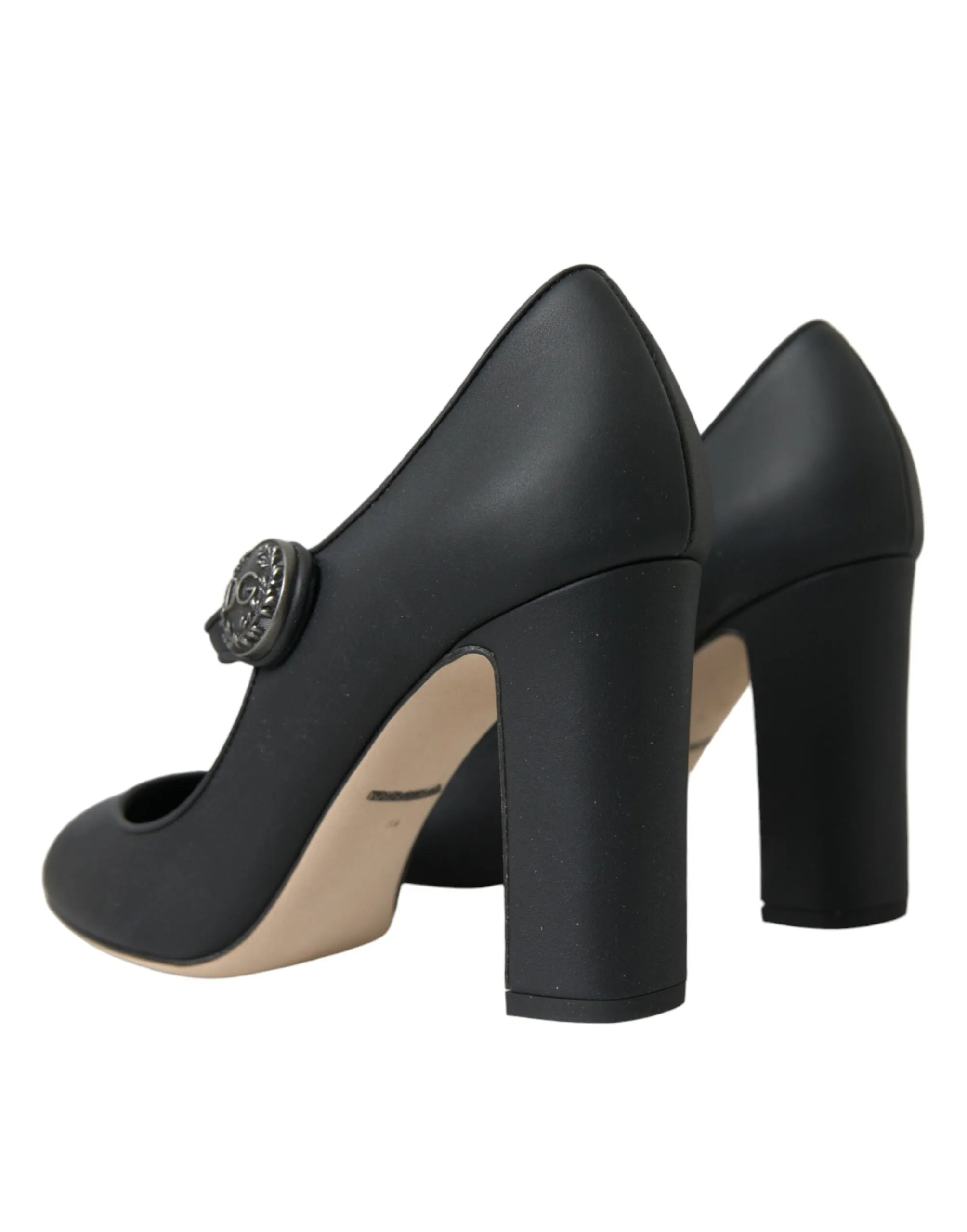 Black Leather Mary Jane Pumps Heels Shoes sold by Louxly product image thumbnail 4