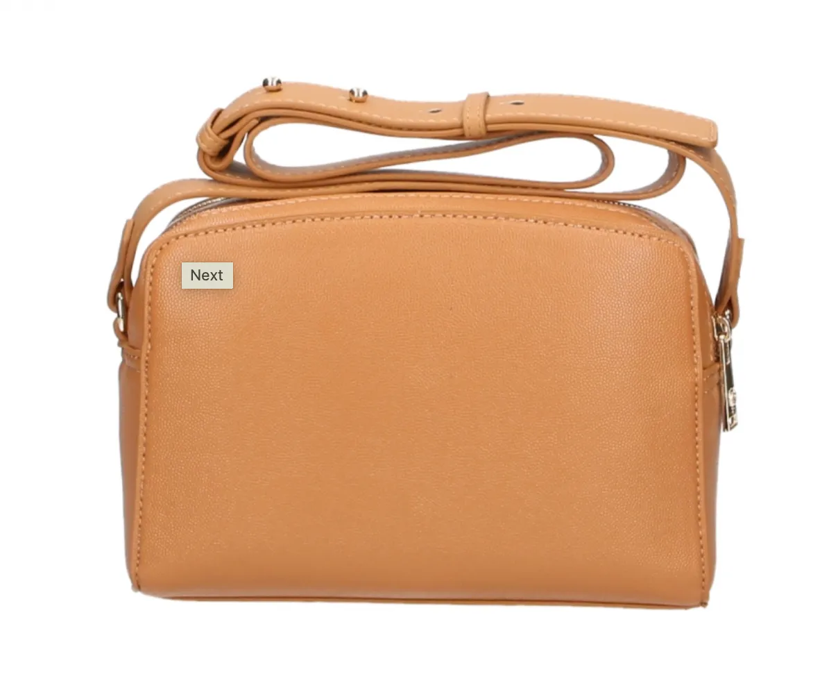 Chic Camel-Toned Crossbody with Double Zip Closure sold by Louxly product image thumbnail 3