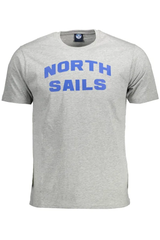 Gray Cotton Men T-Shirt made by North Sails