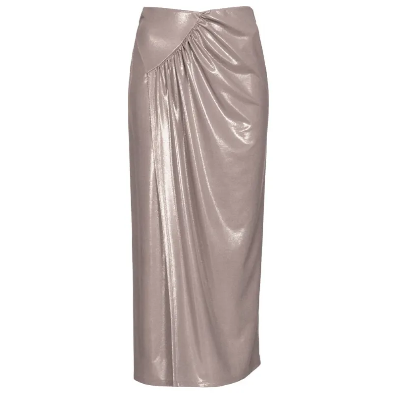 Beige Polyester Skirt sold by Louxly