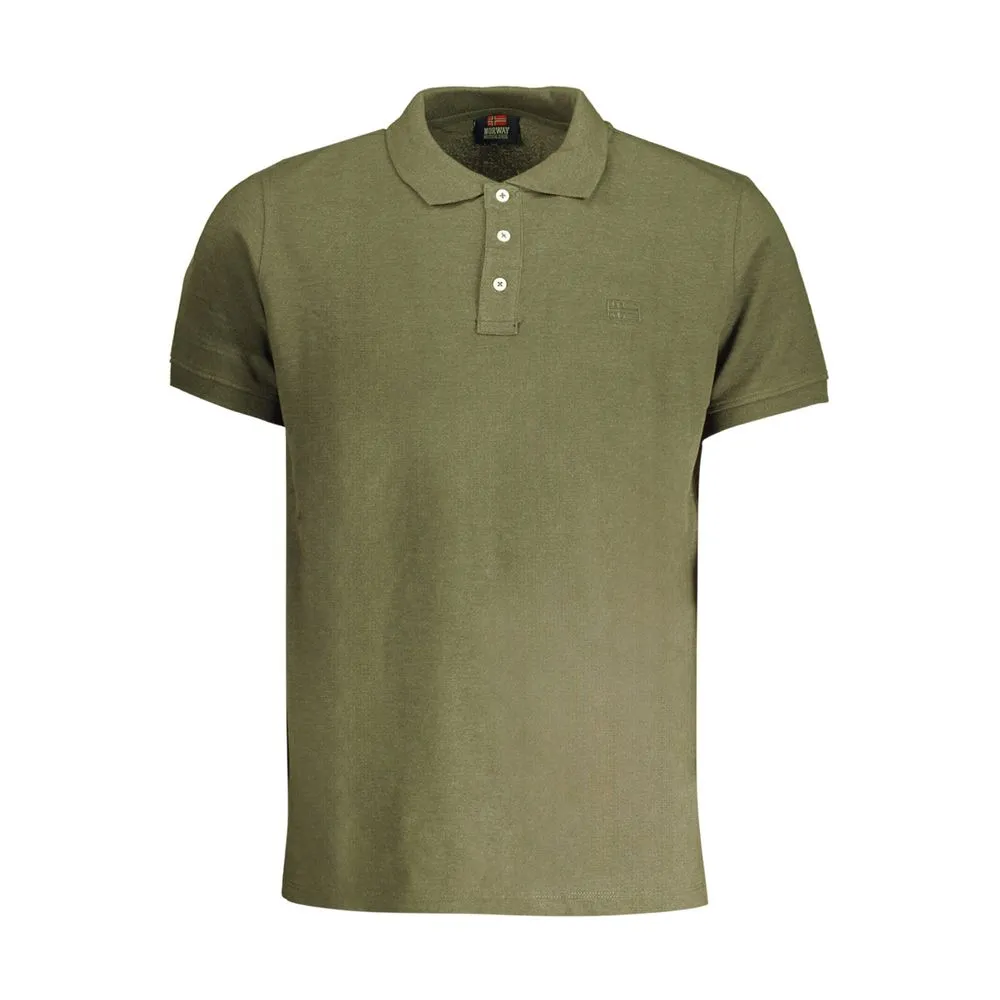 Green Cotton Polo Shirt sold by Louxly
