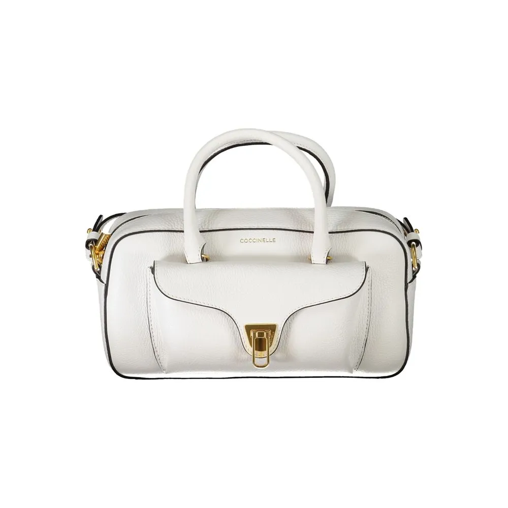 White Leather Handbag sold by Louxly