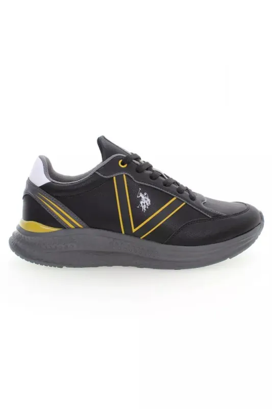 Black Polyester Men Sneaker sold by Louxly
