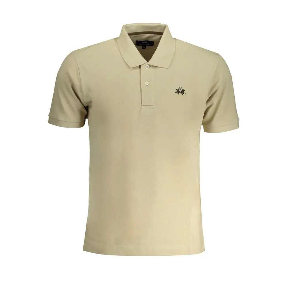 Beige Cotton Polo Shirt sold by Louxly