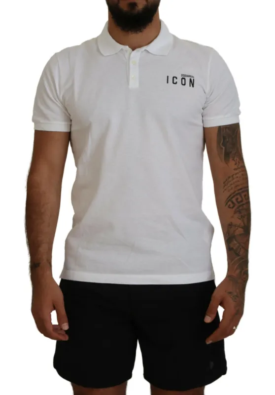 White Cotton Short Sleeves Collared T-shirt sold by Louxly