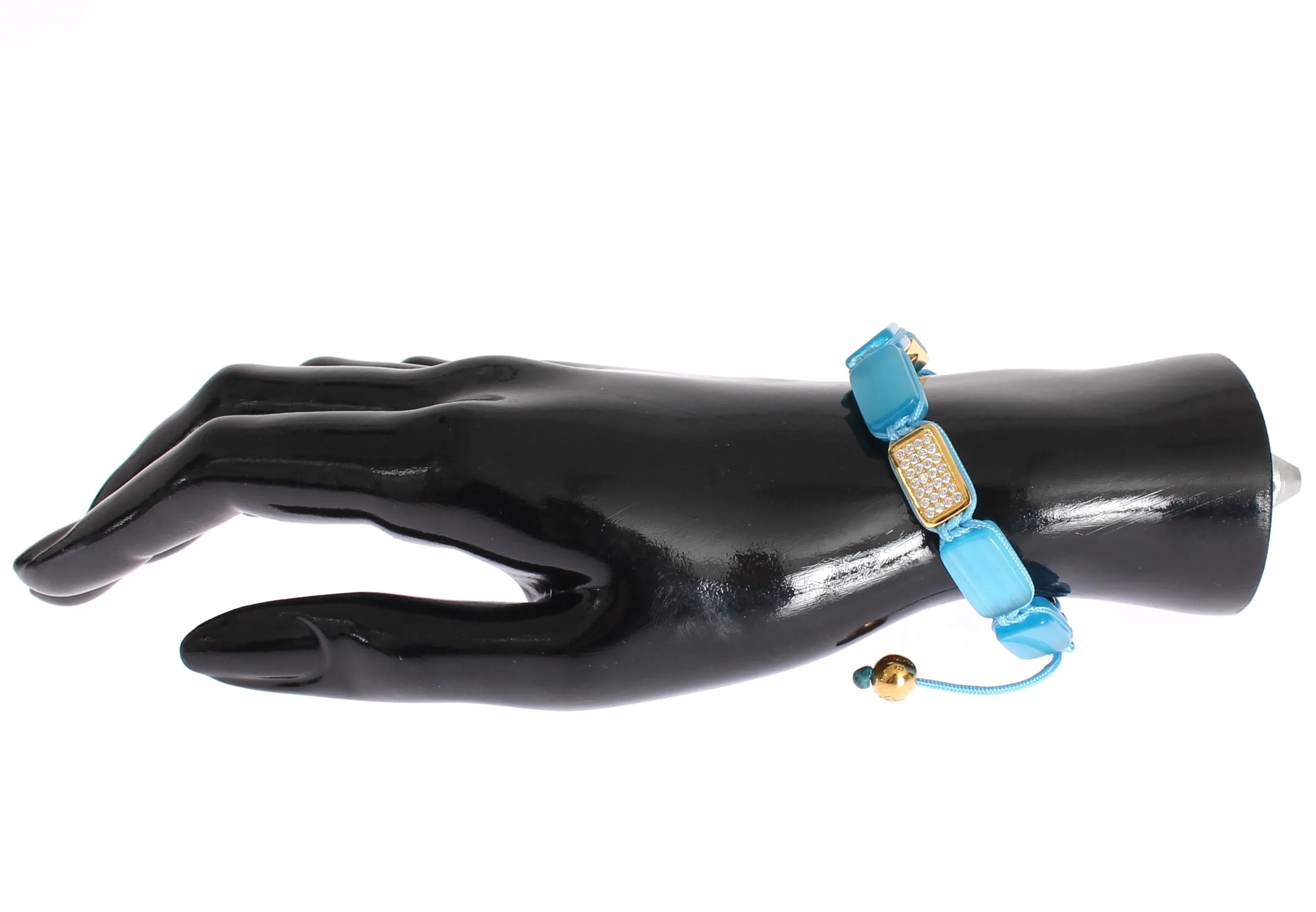 Elegant Blue Opal & Diamond-Studded Bracelet sold by Louxly product image thumbnail 2