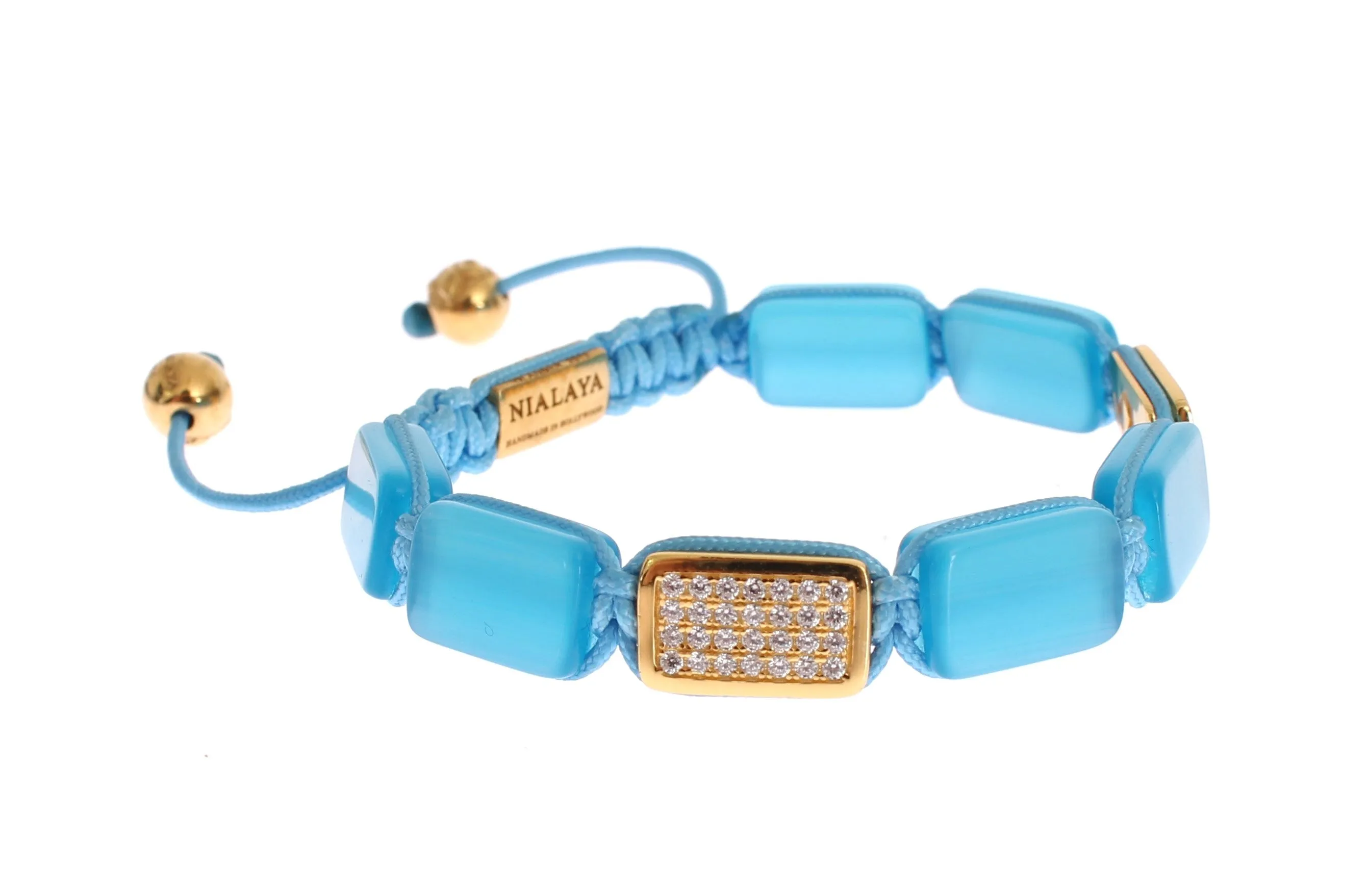 Elegant Blue Opal & Diamond-Studded Bracelet sold by Louxly product image thumbnail 4