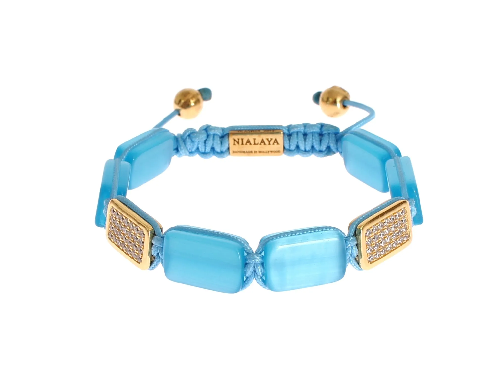 Elegant Blue Opal & Diamond-Studded Bracelet sold by Louxly