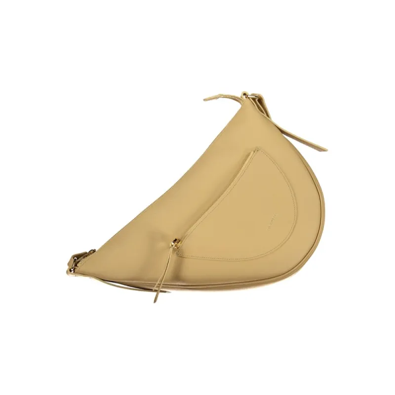 Beige Leather Handbag sold by Louxly