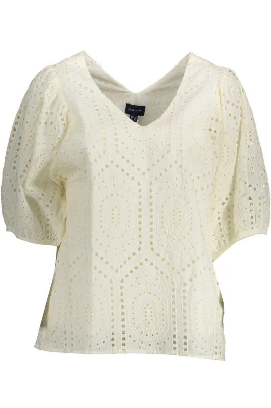 White Cotton Women T-Shirt sold by Louxly