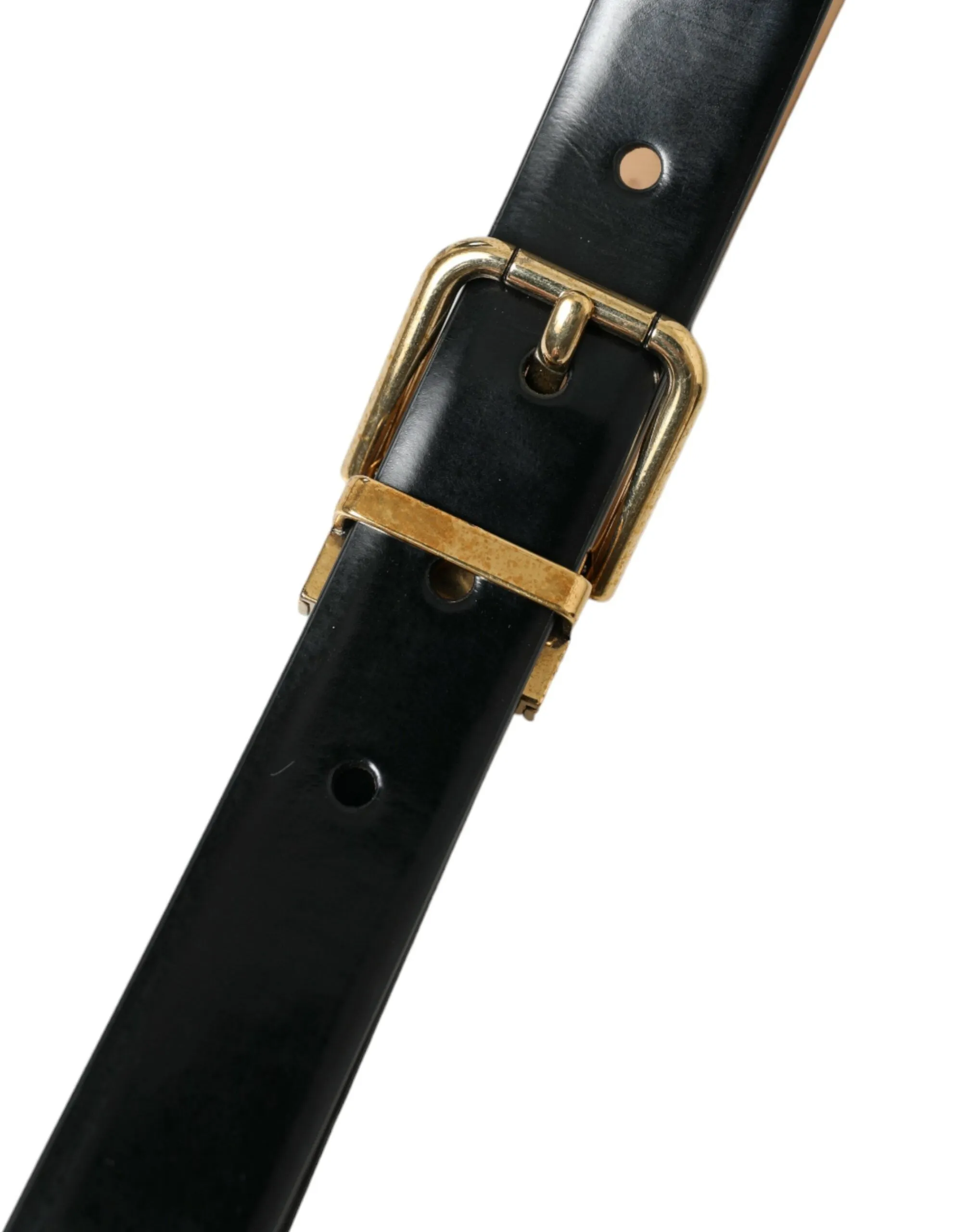 Elegant Black Leather Waist Belt with Logo Buckle sold by Louxly product image thumbnail 4