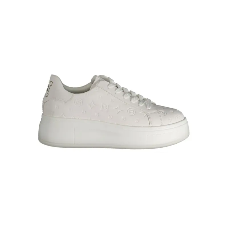 White Polyester Sneaker sold by Louxly