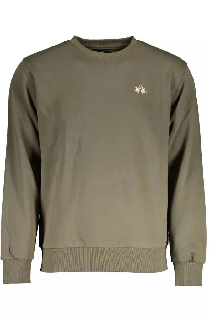Elegant Crew Neck Sweatshirt with Contrast Detailing sold by Louxly