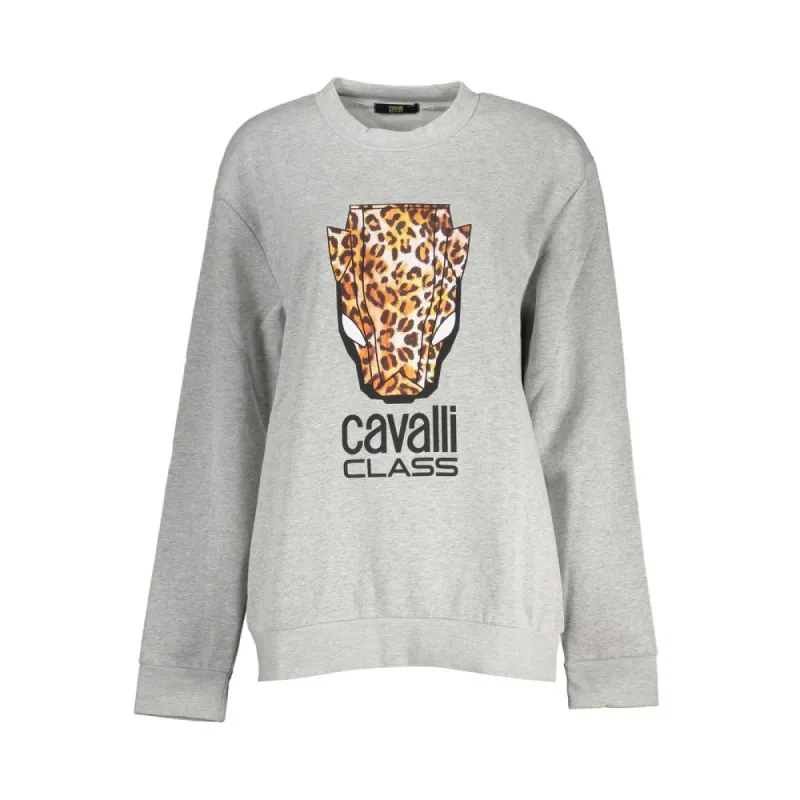 Chic Gray Crew Neck Fleece Sweatshirt sold by Louxly