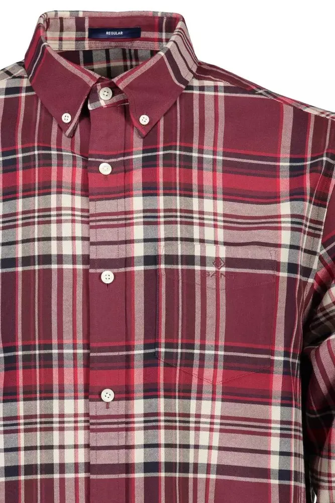 Red Cotton Men Shirt sold by Louxly product image thumbnail 3